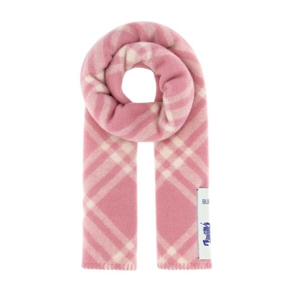 BURBERRY Accessories - Burberry Women Check Wool Scarf